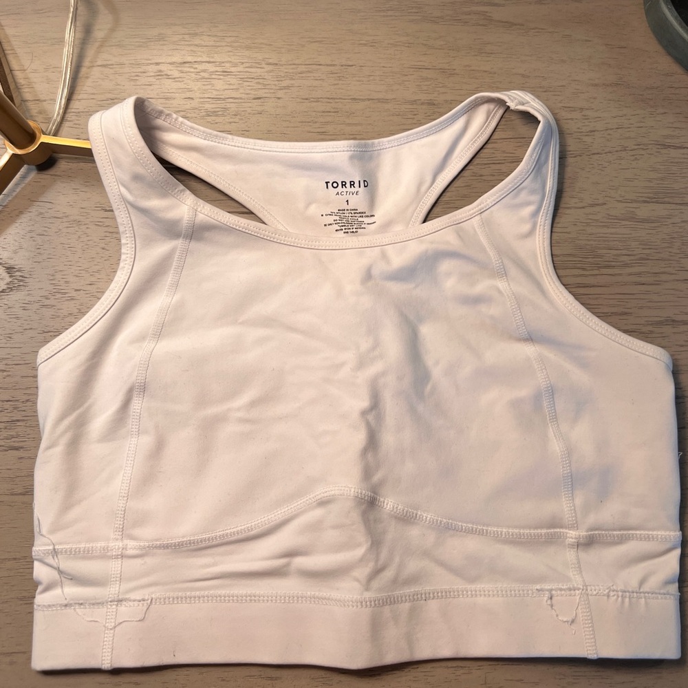 Torrid White longline sports bra - Picture 3 of 4